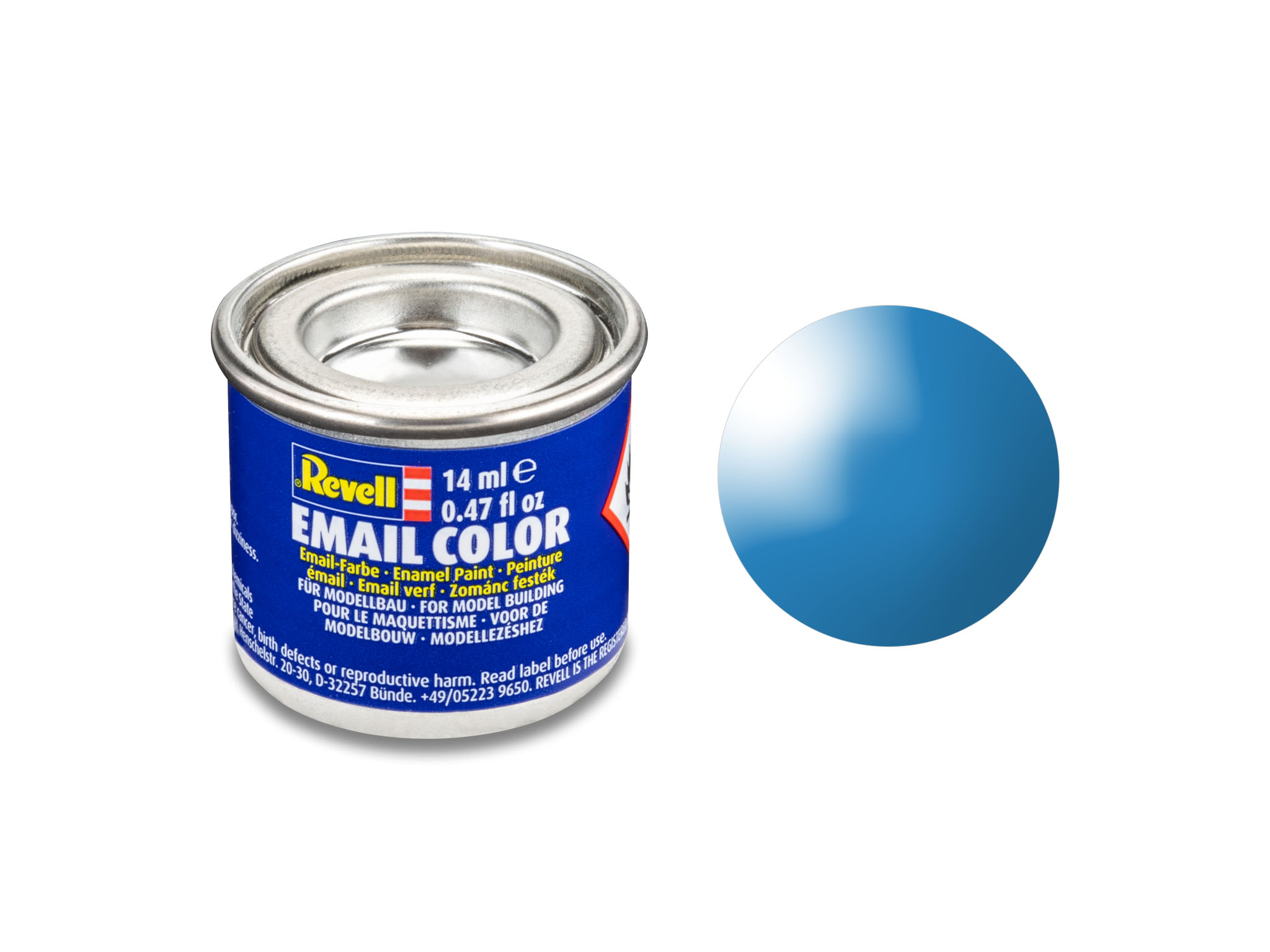 Lichtblauw, glanzend RAL 5012 14 ml blik Revell modelverf